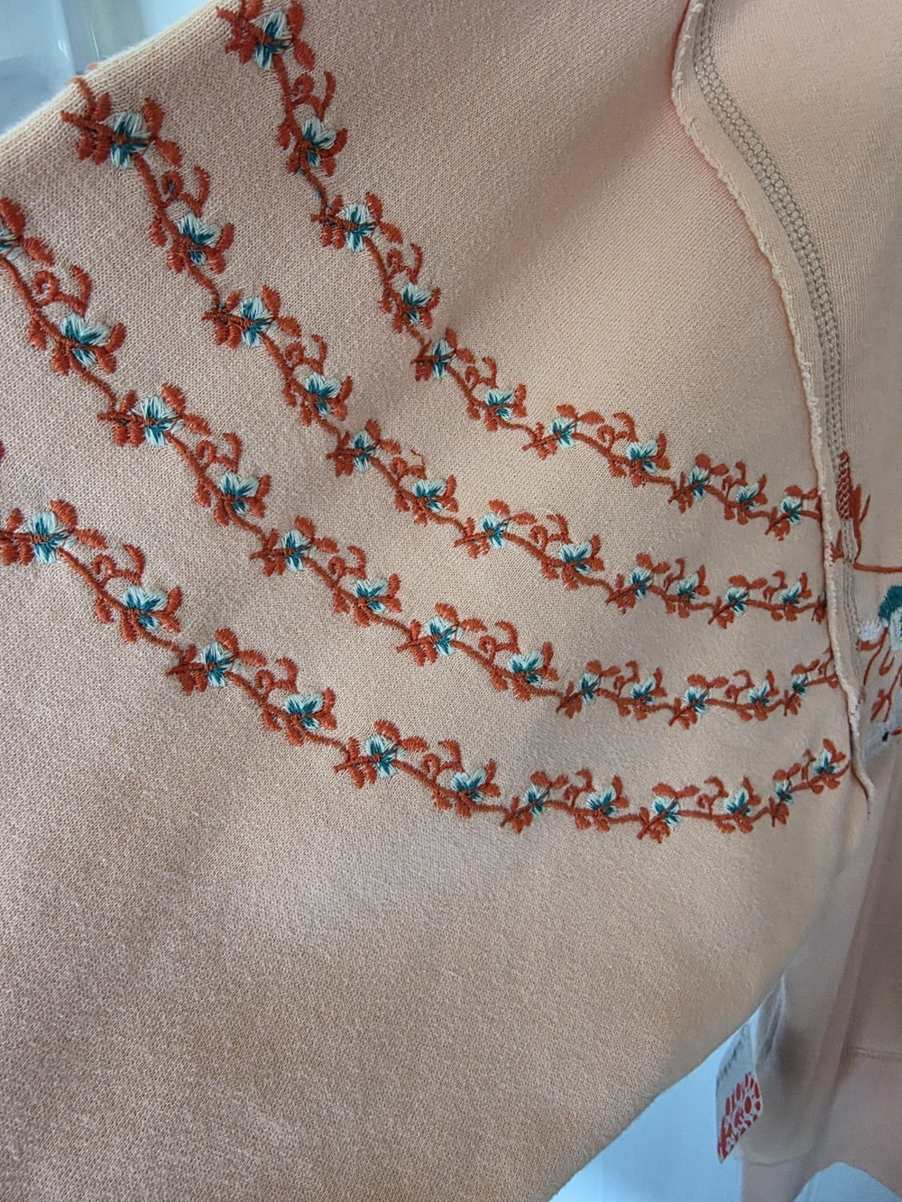 Free People At My Best Embroidered Hoodie NWT Size M - Picture 8 of 11